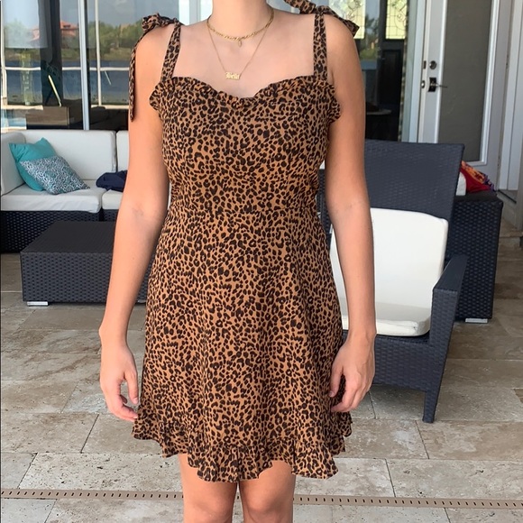 SHEIN Dresses & Skirts - Tan and black cheetah print sundress